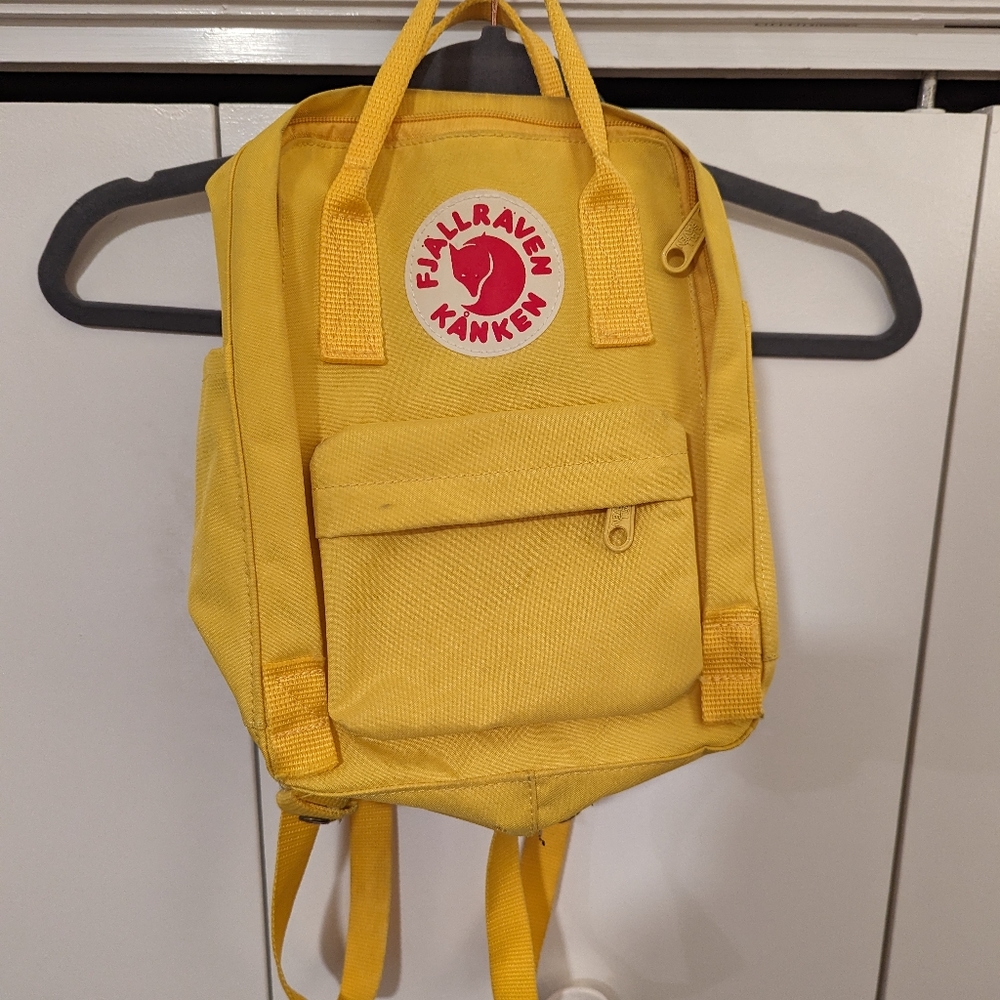 Yellow Fjallraven Kenken mini backpack